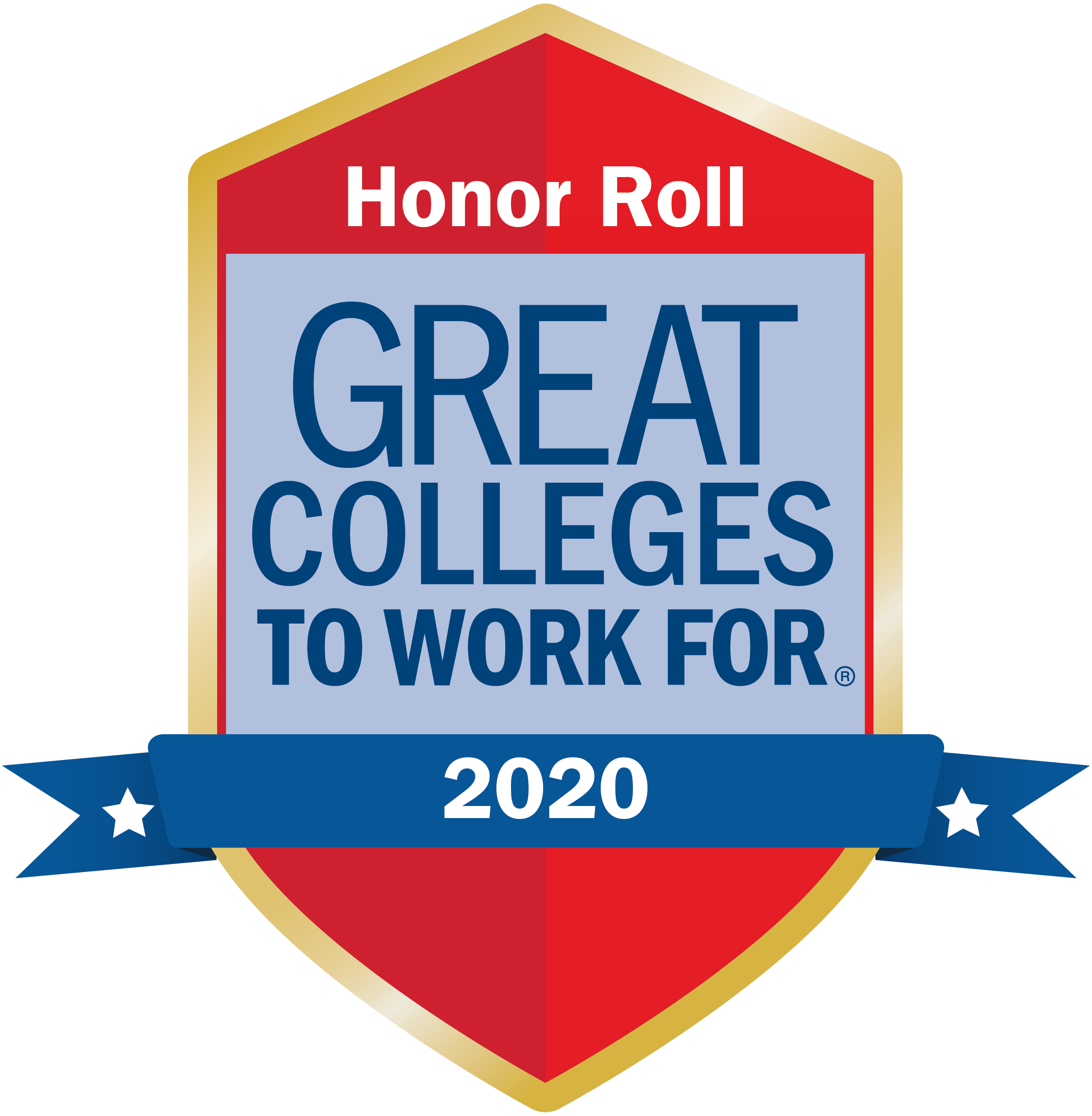 Great Colleges to Work For 2020 Honor Roll badge