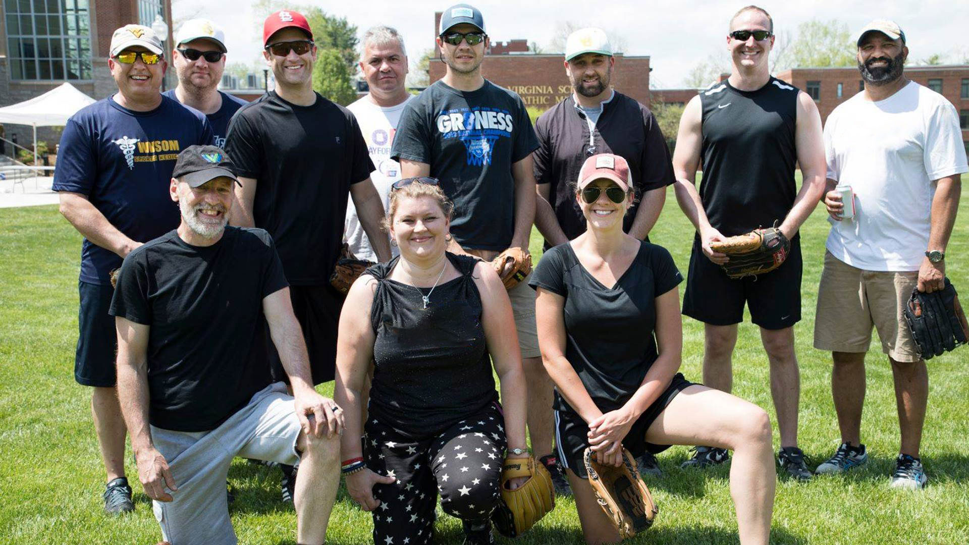 WVSOM Presidents Softball game team photo