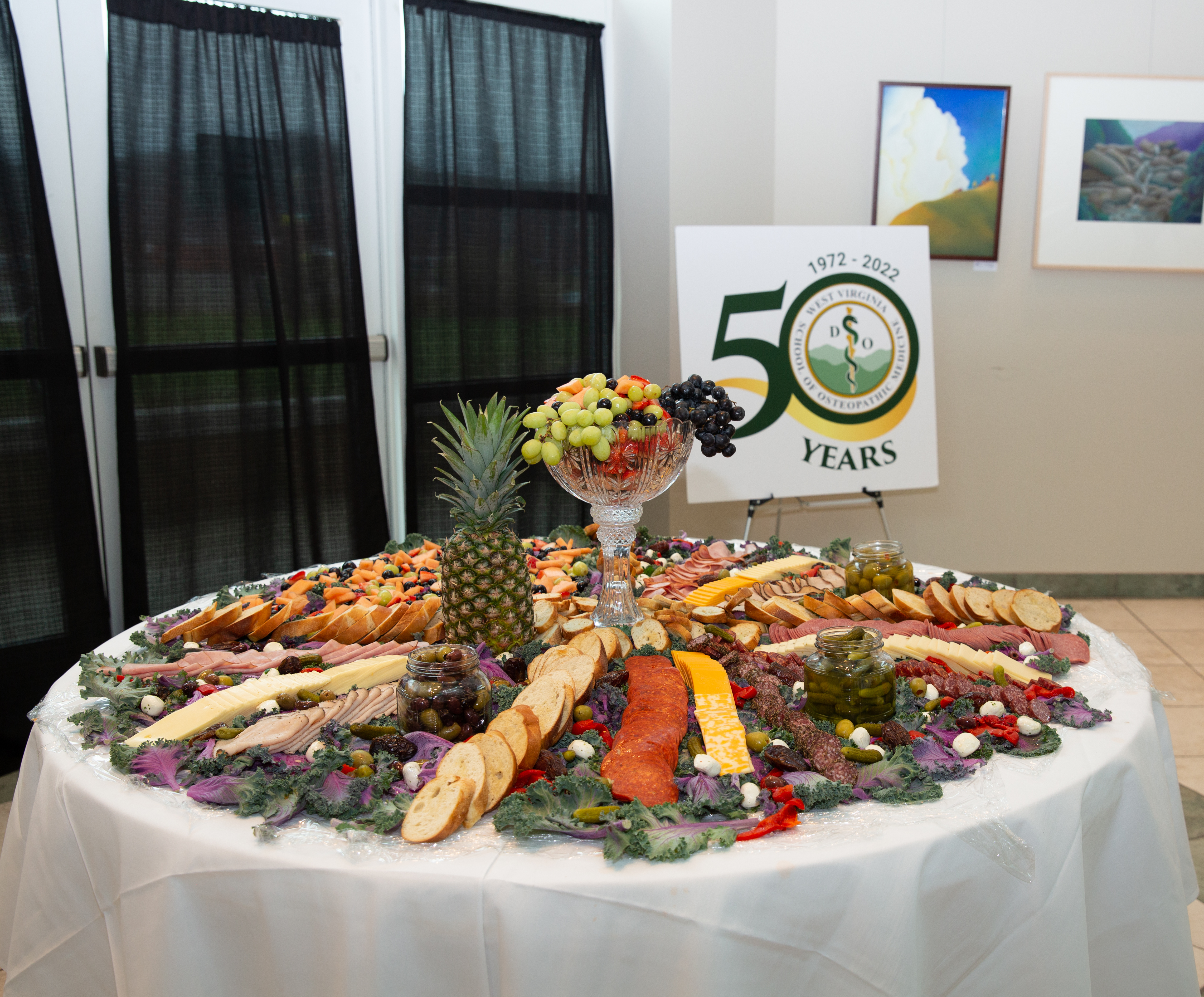 Charcuterie style hors d'oeuvre table