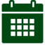 Calendar Icon Dark Green