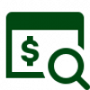 Money Search icon dark green