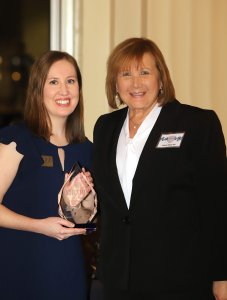 Drema Hill, Ph.D., MSP, receiving an award