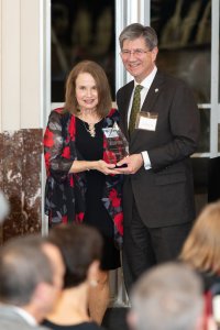 Jill Cochran, Ph.D., stands with James W. Nemitz, Ph.D.