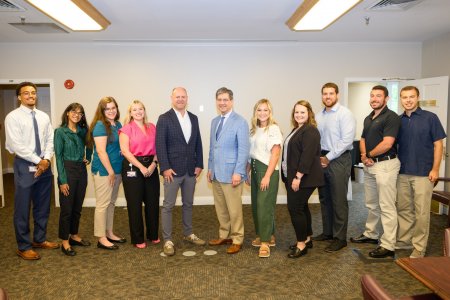 Students pictured with WVSOM President James W. Nemitz, Ph.D.