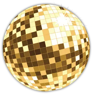 gold disco ball
